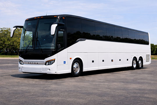56-passenger charter bus rental Richland TX